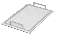 Фото Поднос прямоугольный малый GIOBAGNARA DEFILE TV220BRASS H105ST105
