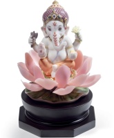 Фото Статуэтка Ганеша на лотосе Lladro  01008635
